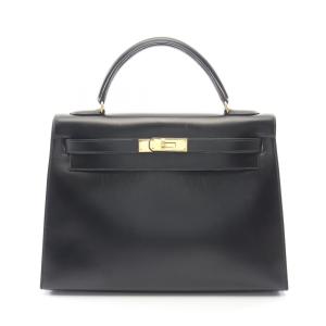 エルメス ケリー32 外縫い 2WAY ブランドオフ HERMES カーフ（牛革） ハンドバッグ ボックスカーフ 中古 レディ