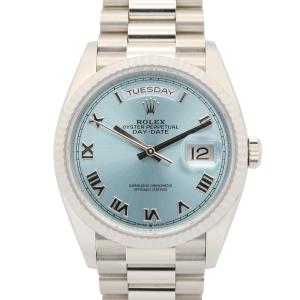 ロレックス デイデイト36 ランダム番 ブランドオフ ROLEX プラチナ 腕時計 PT 中古 メンズ