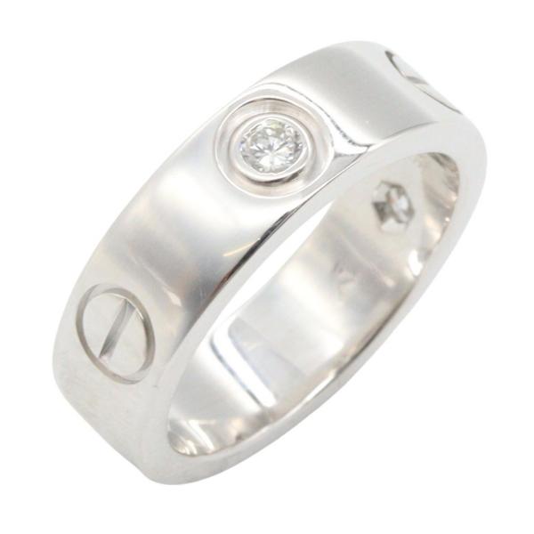 カルティエ ラブリング 1PD ブランドオフ CARTIER K18WG（ホワイトゴールド） リング...