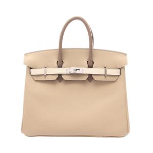 エルメス バーキン25 トリコロール トレンチ クレ エトゥープ ブランドオフ HERMES その他 ハンドバッグ ヴォー