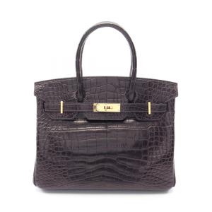 エルメス バーキン30 アメジスト ブランドオフ HERMES その他 ハンドバッグ アリゲーターマット 中古 レディー
