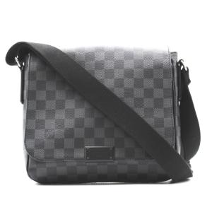 LOUIS VUITTON ルイ・ヴィトン メッセンジャーバッグ ディストリクトPM ブラック系 PVCコーティングキャンバス 中古 メンズ｜brandoff