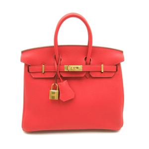 HERMES エルメス ハンドバッグ バーキン25 レッド系 レザー トゴ 中古 レディース｜brandoff