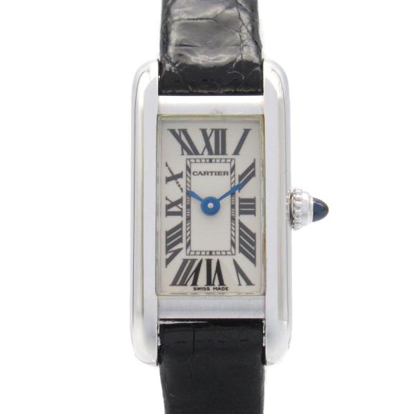 カルティエ タンクアロンジェ ブランドオフ CARTIER K18WG（ホワイトゴールド） 腕時計 ...