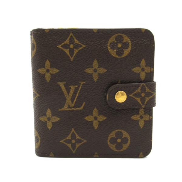 ルイ・ヴィトン コンパクト ジップ ブランドオフ LOUIS VUITTON 二つ折り財布 モノグラ...