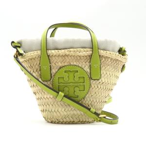 トリーバーチ エラ ストロー ミニ バスケット ブランドオフ Tory Burch その他 2wayショルダーバッグ ストロー/レザー 中古 レディース｜brandoff