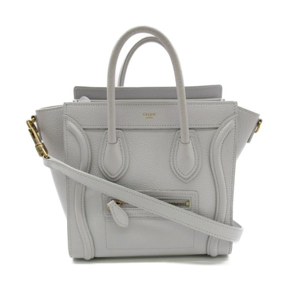 CELINE セリーヌ ショルダーバッグ ショルダーバッグ グレー系 レザー  中古 レディース