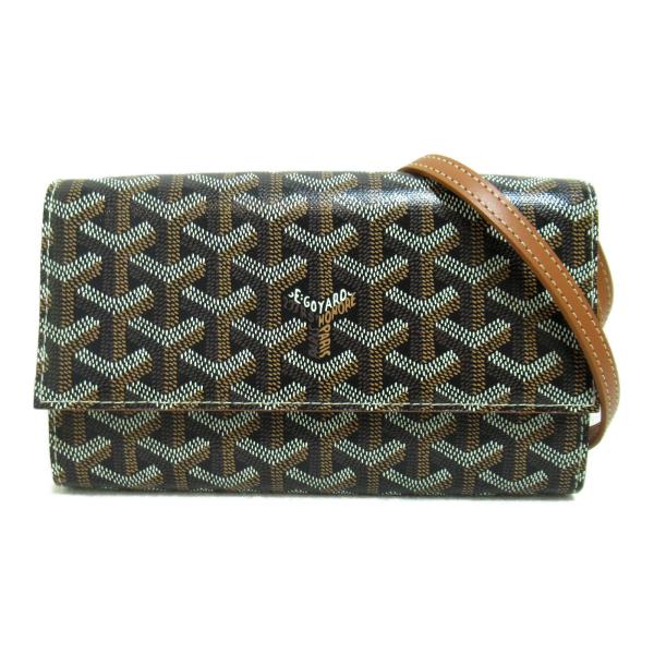 GOYARD ゴヤール ショルダーバッグ ショルダーウォレット ブラウン系 PVCコーティングキャン...