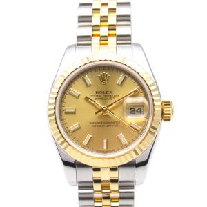 ロレックス デイトジャスト Z番 ブランドオフ ROLEX K18（イエローゴールド） 腕時計 K18/SS 中古 レディース｜brandoff