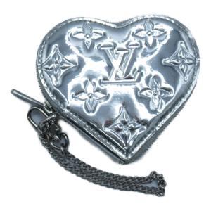 LOUIS VUITTON ルイ・ヴィトン コインケース ポルトモネ・クール　コインケース シルバー系 モノグラム・ミロワール 中古 レディース
