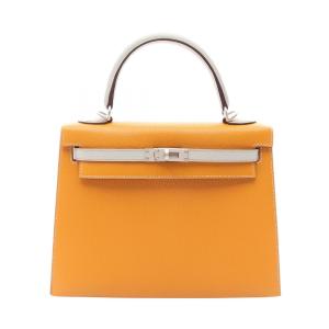 エルメス ケリー25 2WAY ブランドオフ HERMES レザー ハンドバッグ シェーブル 中古 レディース