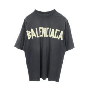 爆買 バレンシアガ TAPE TYPE ダメージ加工 ブランドオフ BALENCIAGA コットン 半袖Tシャツ 中古 メンズ レディース