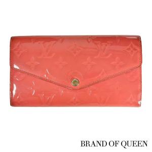 【X'masセール★30%OFF】ルイ・ヴィトン LOUIS VUITTON 長財布ヴェルニ ポシェットポルトモネクレディ ブラウン ゴールド レディース 中古 LOUIS VUITTON（ルイ・ヴィトン） 長財布 破格本物 ヴェルニ