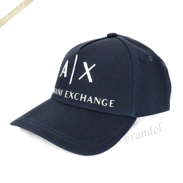 アルマーニ エクスチェンジ ARMANI EXCHANGE メンズ キャップ AX ロゴ ネイビー ...