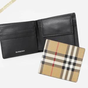 バーバリー BURBERRY 二つ折り財布 メンズ ヴィンテージチェック ベージュ系 8069815｜brandol-s