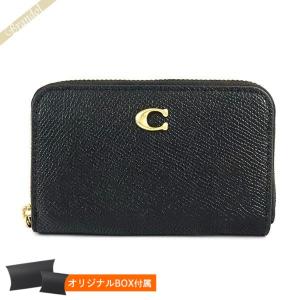 コーチ COACH 小銭入れ レディース レザー ジップ アラウンド カードケース ブラック C6723 B4/BK｜brandol-s