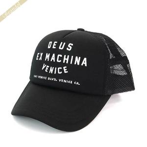 デウスエクスマキナ Deus Ex Machina キャップ 帽子 メンズ ロゴ メッシュキャップ ブラック DMA47620 BLACK｜brandol-s