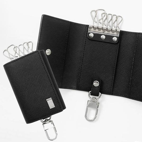 ダンヒル dunhill キーケース メンズ シンプル 無地 ブラック 22R2P14PS001R【...