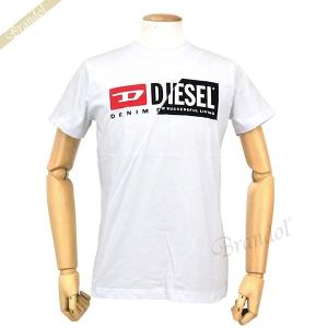 《ポイント10倍》ディーゼル DIESEL メンズ Tシャツ T-DIEGO-CUTY Wロゴ S/M/L ホワイト 00SDP1 0091A 100｜brandol-s