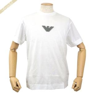 《最大15%還元》エンポリオアルマーニ EMPORIO ARMANI Tシャツ メンズ 半袖 イーグルロゴ M/L ホワイト 3L1TCD 1JUVZ 0128｜brandol-s