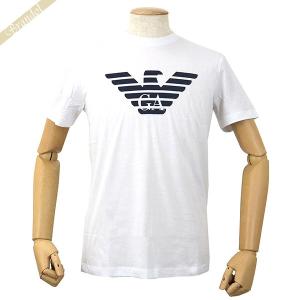 《最大15%還元》エンポリオアルマーニ EMPORIO ARMANI Tシャツ メンズ 半袖 イーグルロゴ M/L ホワイト 8N1TN5 1JPZZ 0147｜brandol-s