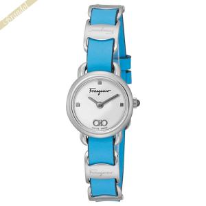 《期間限定P10倍》フェラガモ Ferragamo 腕時計 レディース VARINA 22mm ホワイト ライトブルー SFHT01322｜brandol-s