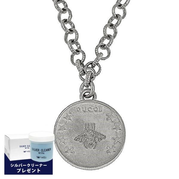 グッチ GUCCI メンズ ネックレス ビー コイン プレート シルバー 433481 J8400 ...