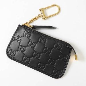 《最大16%還元》グッチ GUCCI 小銭入れ シグネチャー レザー キーリング付き コインケース ブラック 447964 CWC1G 1000｜brandol-s