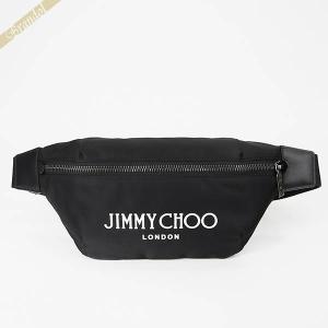 《最大16%還元》ジミーチュウ JIMMY CHOO ボディバッグ キャンバス ウエストバッグ ロゴ ブラック FINSLEY DNH 0258｜brandol-s