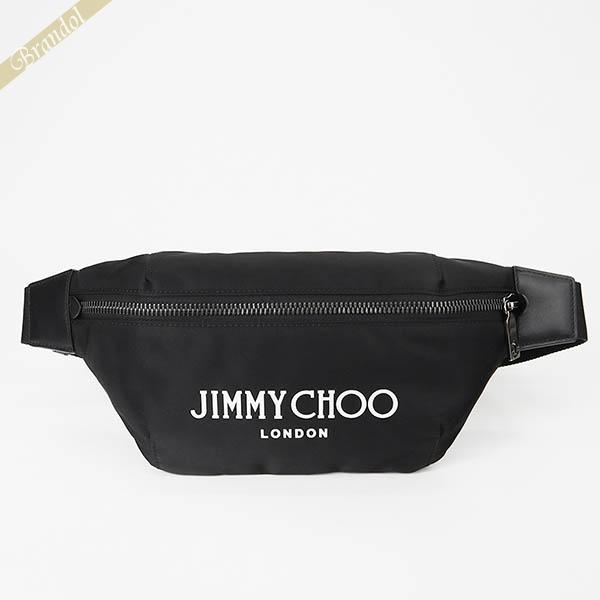 《ポイント10倍》ジミーチュウ JIMMY CHOO ボディバッグ キャンバス ウエストバッグ ロゴ...