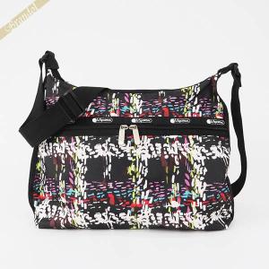 レスポートサック LeSportsac ショルダーバッグ レディース LARGE HOBO チェック柄 ブラック系 マルチカラー 3710 E474｜Brandol Style