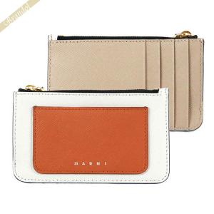 《ポイント5倍》マルニ MARNI 小銭入れ レディース レザー フラグメントケース オレンジ マルチ PFMO0025U1 LV520 Z436B｜brandol-s