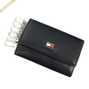 《最大21%還元》トミーヒルフィガー TOMMY HILFIGER キーケース メンズ レザー ブラック 31TL17X002-001