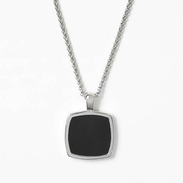 トムウッド TOMWOOD ネックレス メンズ レディース クッションシェイプ ブラックオニキス シ...