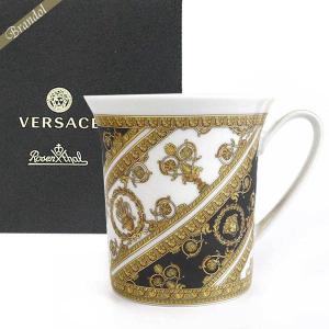 《最大21%還元》ヴェルサーチ VERSACE マグカップ バロック マグ ブラック ホワイト ゴールド 19315 403651 15505｜brandol-s