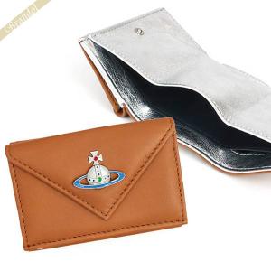 ヴィヴィアン 三つ折り財布 レザー がま口 ゴールドオーブ ウォレット ブラウン Vivienne Westwood（ヴィヴィアンウエストウッド） ヴィヴィアン