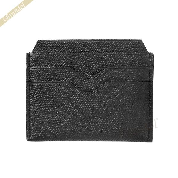 ヴァレクストラ Valextra メンズ レディース カードケース レザー ブラック SGNL007...