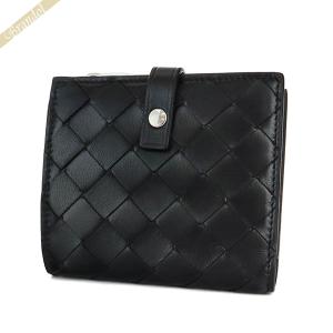 ボッテガヴェネタ 二つ折り財布 BOTTEGA VENETA 財布 イントレチャート ブラック 600270 VCPP3 8803◇｜brandol