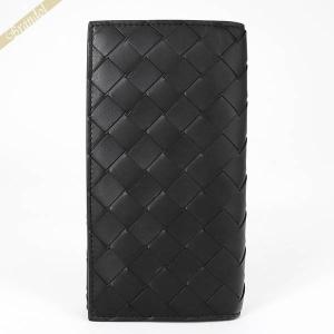 ボッテガヴェネタ 長財布 BOTTEGA VENETA メンズ イントレチャート 革編み 札入れ ブラック 676593 VCPQ4 8803｜brandol