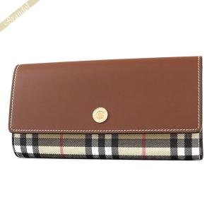 バーバリー 長財布 BURBERRY レディース ヴィンテージチェック ライトブラウン ベージュ 8049256｜brandol