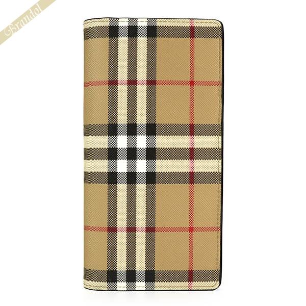 《クーポン配布中》バーバリー 長財布 BURBERRY 財布 メンズ ヴィンテージチェック ベージュ...