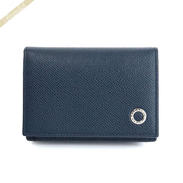 ブルガリ 名刺入れ BVLGARI ブルガリ・ブルガリ マン レザー カードケース ネイビー 280...