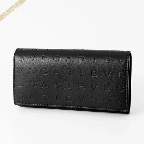 《クーポン配布中》ブルガリ 長財布 BVLGARI ブルガリロゴ ブラック 291750 BLK