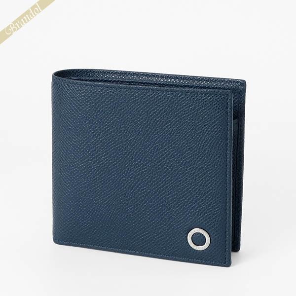 《P5倍》ブルガリ 二つ折り財布 BVLGARI メンズ ブルガリ・ブルガリ マン レザー デニムサ...