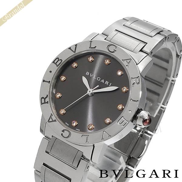 ブルガリ 腕時計 BVLGARI レディース ブルガリブルガリ 33mm 自動巻き グレー×シルバー...