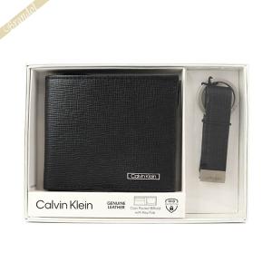 カルバンクライン 二つ折り財布 Calvin Klein 財布 メンズ レザー キーリングセット ブラック 31CK330014｜brandol