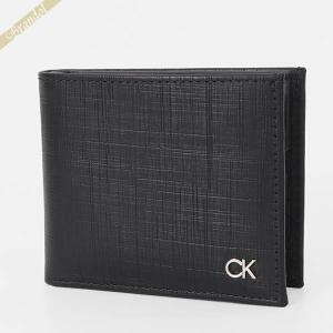 《P10倍_26日23:59迄》カルバンクライン 二つ折り財布 Calvin Klein ブラック メンズ K50K510877BAX◇｜brandol