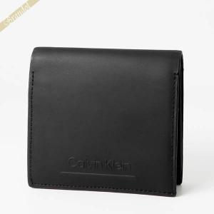 カルバンクライン 二つ折り財布 Calvin Klein レザー ブラック K50K510887 BAX｜brandol