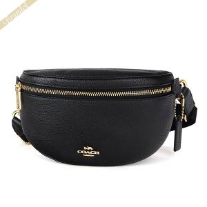 《P10倍_26日23:59迄》コーチ ボディバッグ COACH レディース レザー ウェストバッグ ブラック 39939 GDBLK◇｜brandol