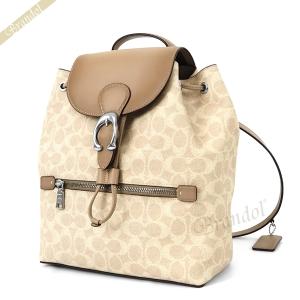 コーチ リュックサック COACH レディース シグネチャー Cバックル ミニリュック ライトベージュ 68563 LHPVT｜brandol